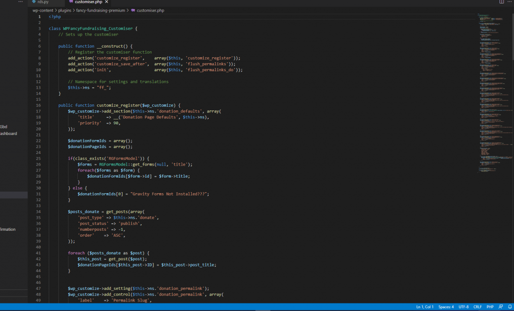 Profiler API screenshot